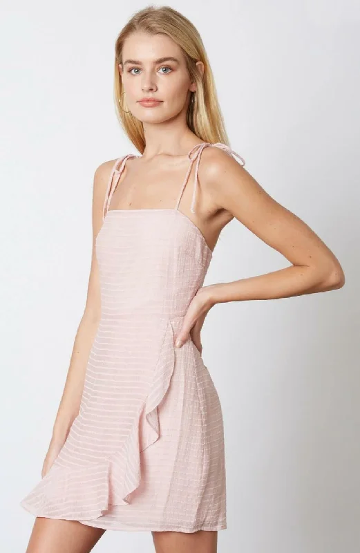 Ellie Pink Ruffled Cami Mini Dress