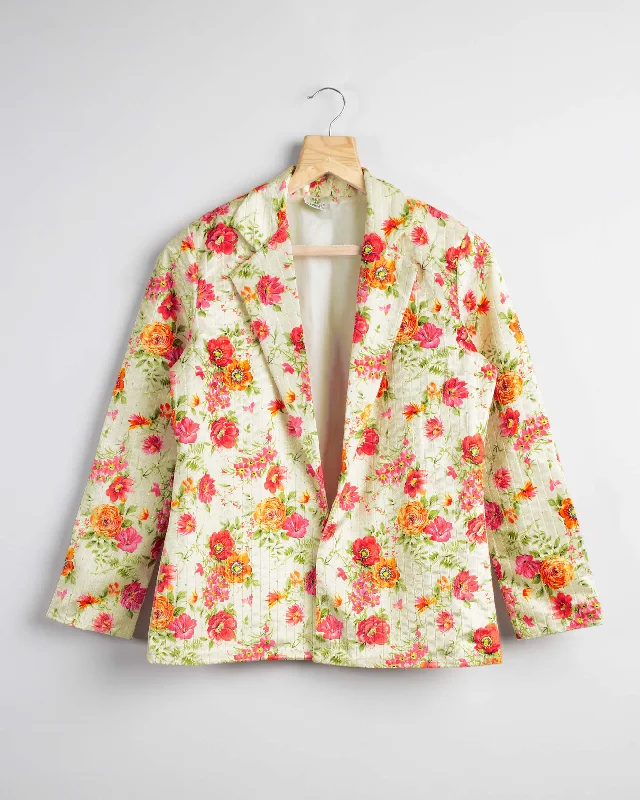 Floral Printed Superior Velvet Jacket