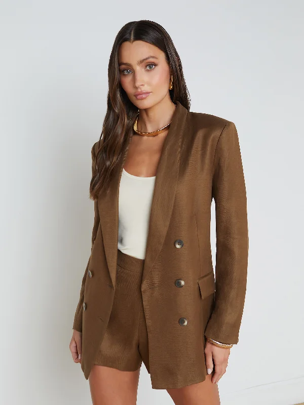 Jayda Linen-Blend Blazer