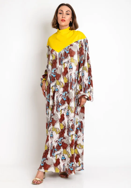 Jayley Kara Tie Dyed Maxi Dress Size Large/X-Large, Yellow Multi