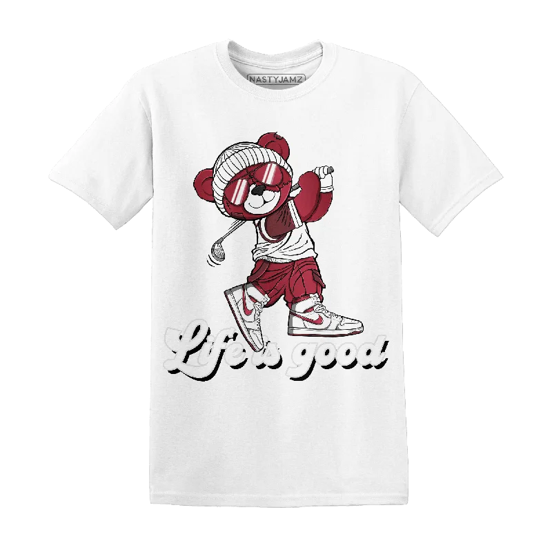 NastyJamz High 85 Metallic Burgundy 1s T Shirt Match BER Like Golf