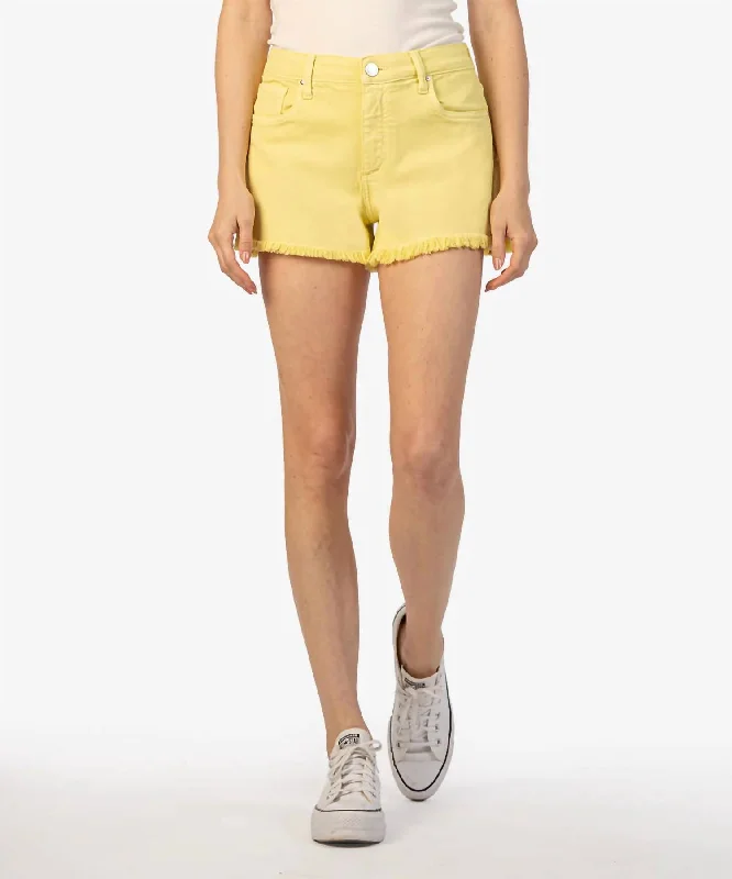 High Rise Short In Lemon Drop