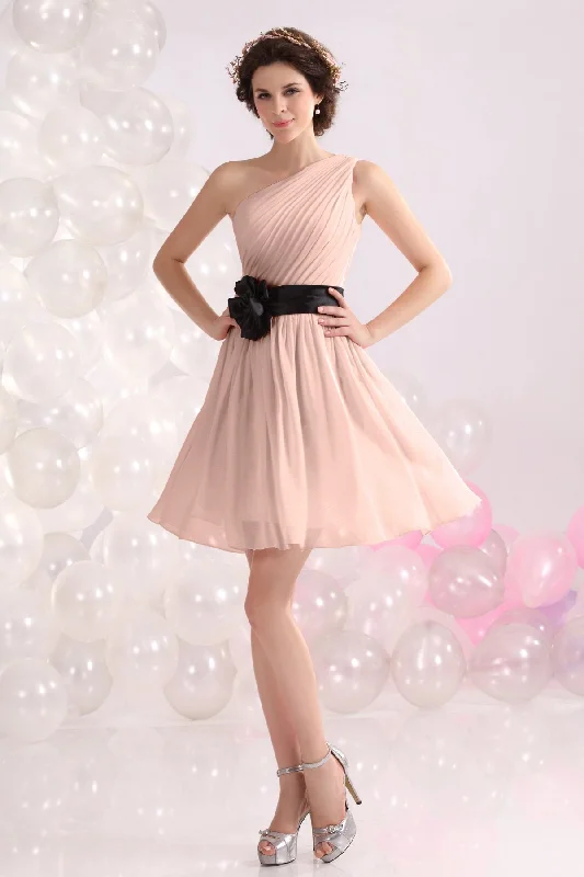 A-Line Short-Mini Chiffon Bridesmaids Dress COZB1301C