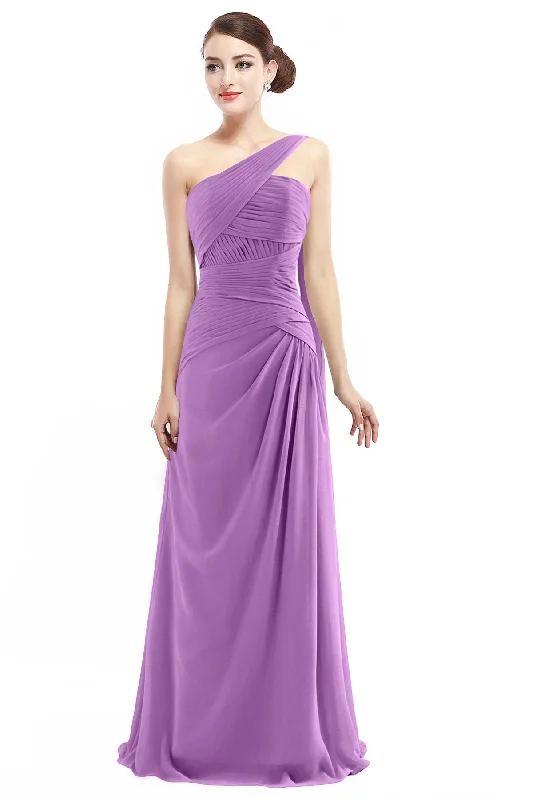 Sheath Floor Length Chiffon Bridesmaid Dress COZF14021