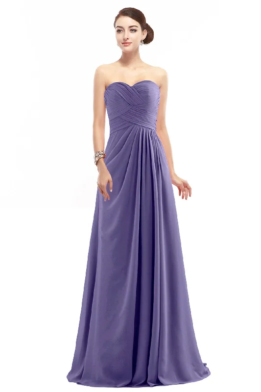 Sheath Floor Length Chiffon Bridesmaid Dress COZF1401D