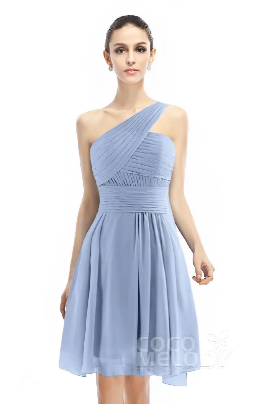 A-Line Knee Length Chiffon Bridesmaid Dress COZK1401C