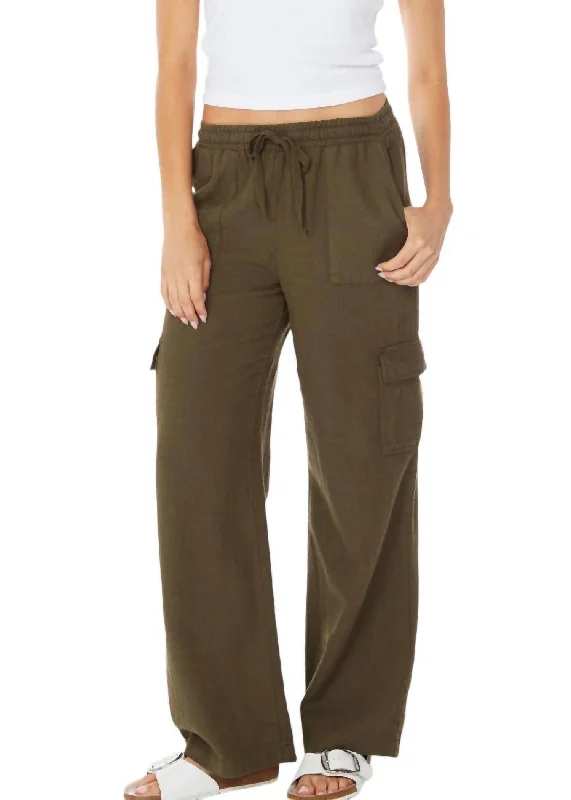 Wide Leg Cargo Pants In Troops