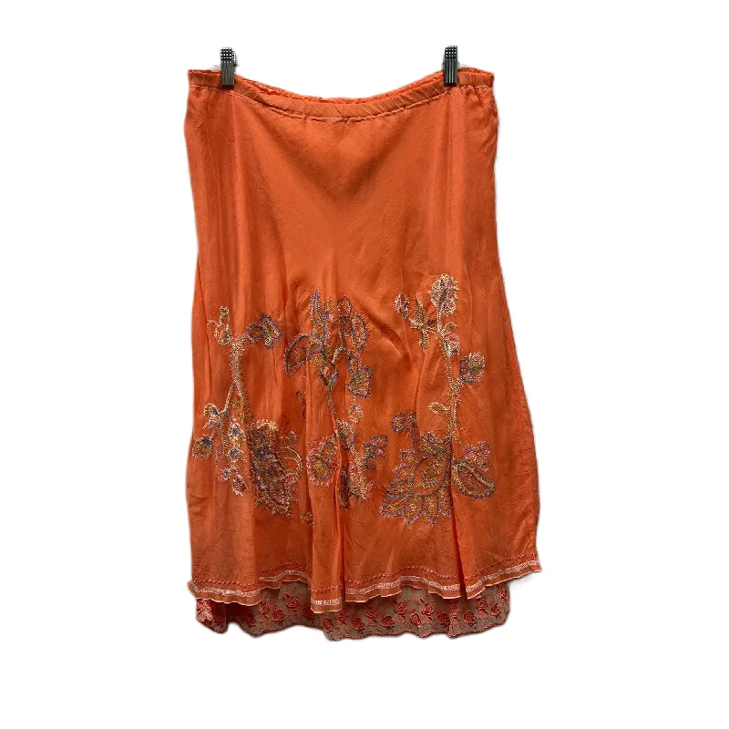 Skirt Midi By Johnny Was In Orange, Size: 12