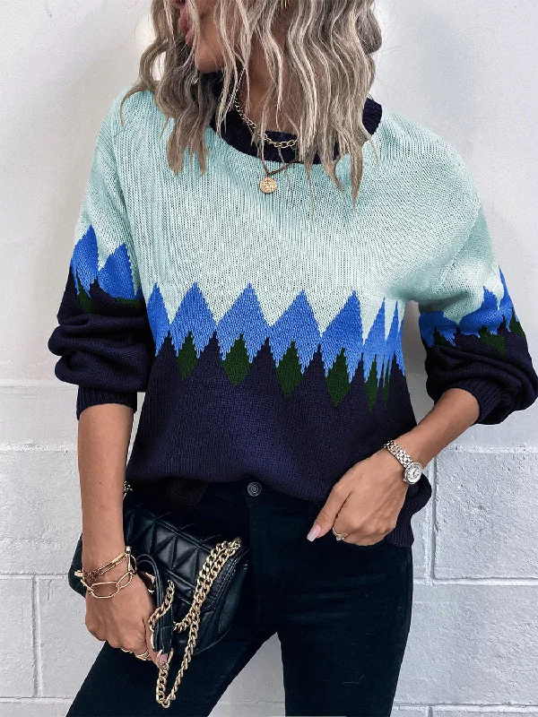 Cozy round neck dropped shoulder sweater