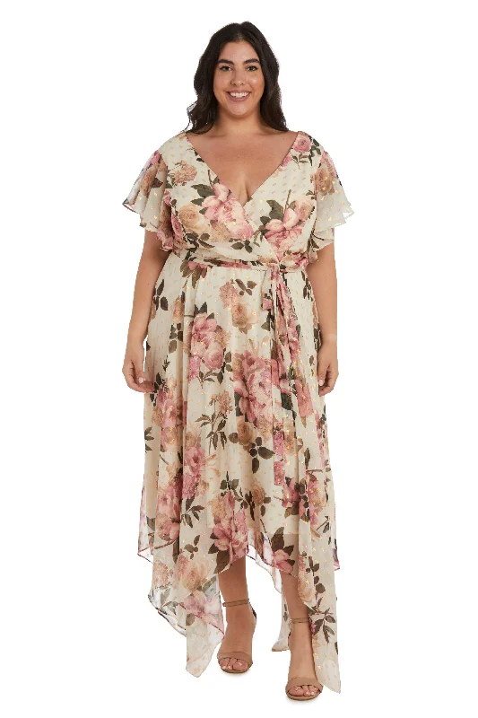 Nightway High Low Plus Size Floral Dress 22165W