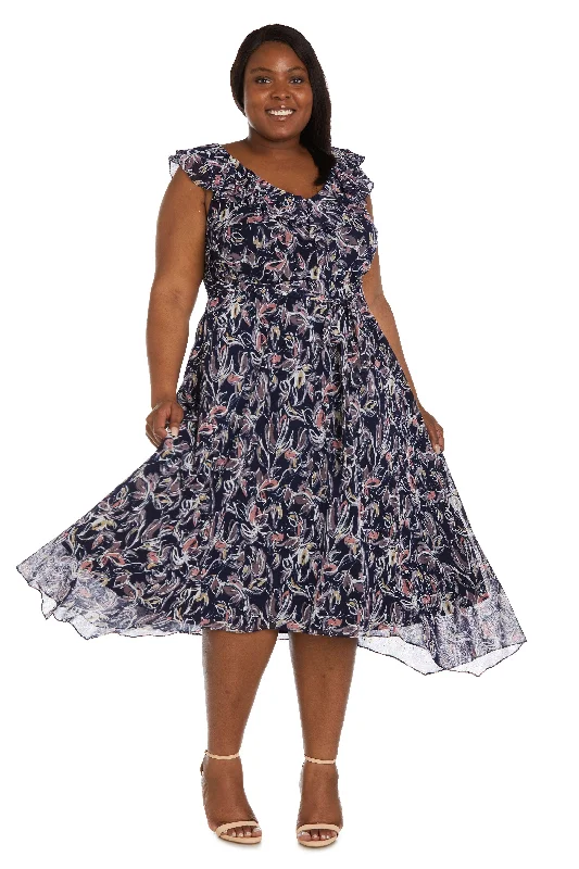 R&M Richards 9314W High Low Floral Plus Size Dress