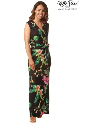 Floral Wrap Maxi Dress