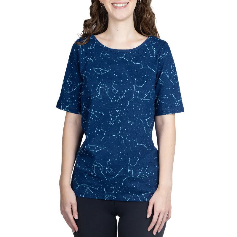 Navy Constellations Tunic Top