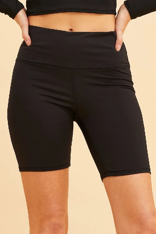 Black Bike Short 7" Length Active