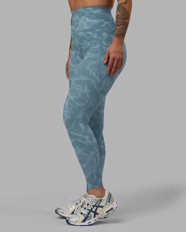 Elixir Full Length Leggings With Pockets - Tranquil-Elemental Blue